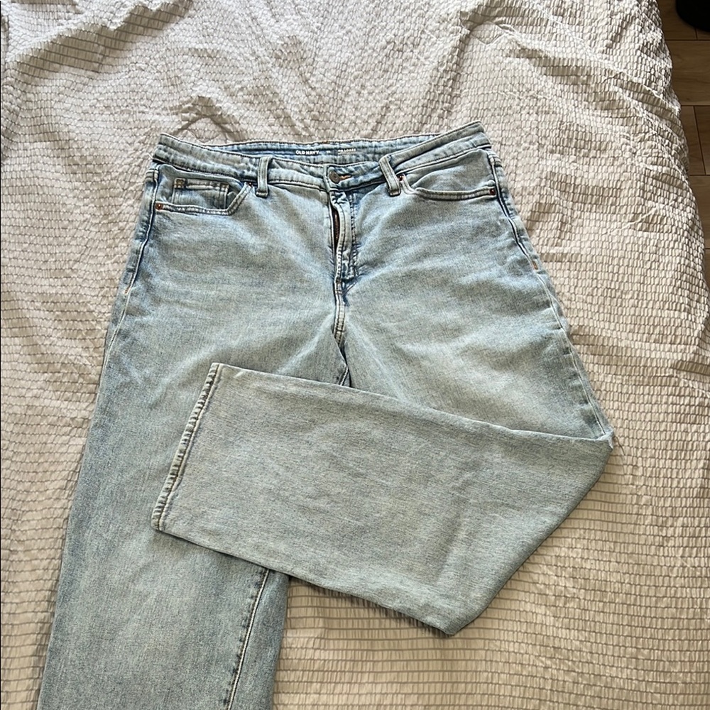 Old Navy Women's Size 14 Denim Straight Leg Jeans - Light Blue